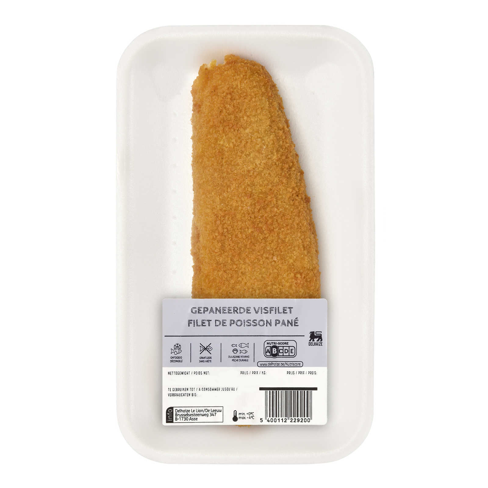Delhaize Filet de poisson Pané 170 gr Delhaize