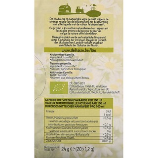 Delhaize | Bio | Kruidenthee | Kamille | Zakjes | Bio 