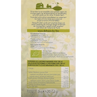 Delhaize | Bio | Tisane| Camomille | Sachets | Bio 20 x 1,2 gr
