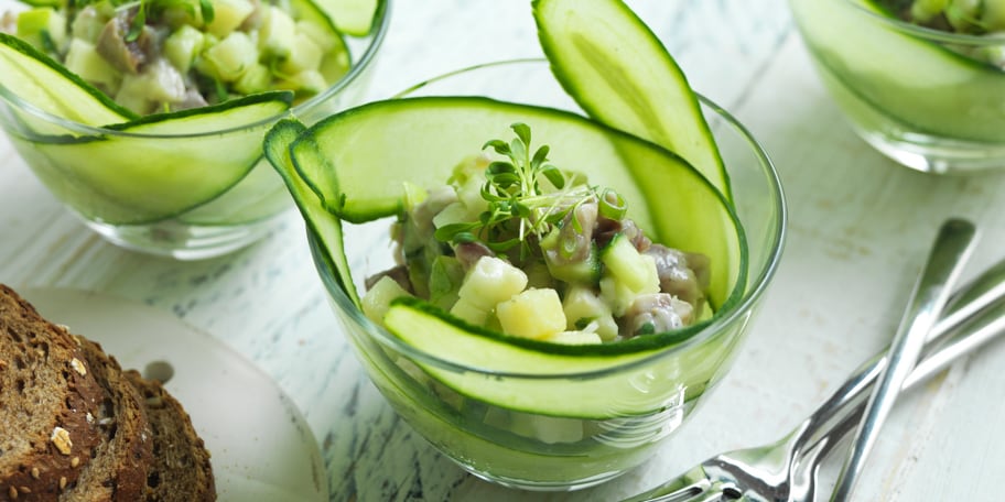 Tartare de maatjes au concombre