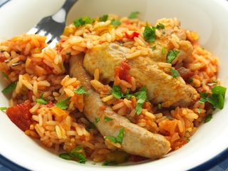 Jambalaya au poulet et aux chipolatas