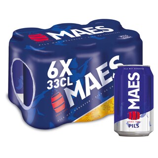 Maes | Bier | Pils | 5,2% ALC. | Blik 6 x 33 cl