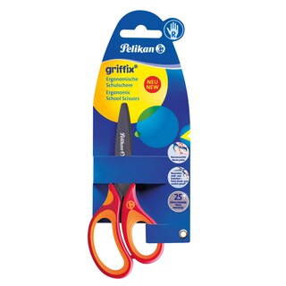 Pelikan | Ciseaux Griffix ronde| rouge | droitier 