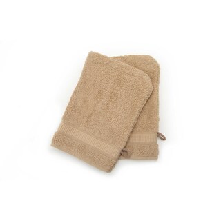 Delhaize | Care | Set 2 gant de toilettes | 15x21cm | Sable 