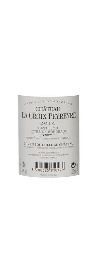 France - Frankrijk | Bordeaux - Côtes de Castillon | Château La Croix Peyreyre 16 | BIO 