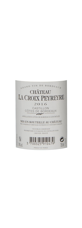 France - Frankrijk | Bordeaux - Côtes de Castillon | Château La Croix Peyreyre 16 | BIO 