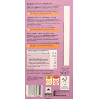 Delhaize | Witte Chocolade Praliné 200 gr