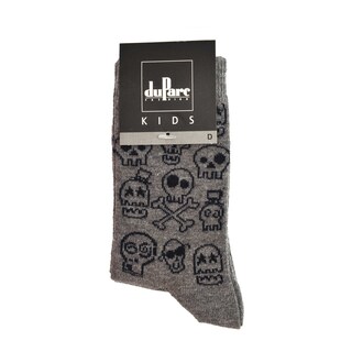 duParc | Chaussettes enfants | skull gris | 23/26 