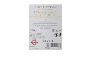 Italie - Italië | Lombardia - Alto Adige D.O.C. | Agit Optima Pinot Bianco 15 Blanc 