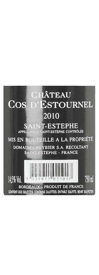 France - Frankrijk | Bordeaux - Saint Estèphe | Château Cos D'Estournel 2010 