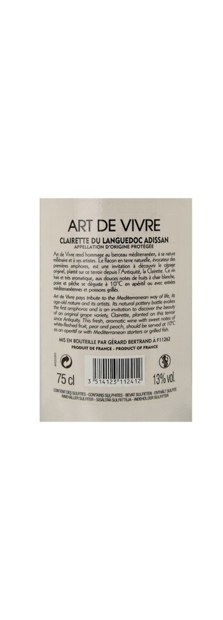 France - Frankrijk | France Languedoc | Art De Vivre 2018 Wit 