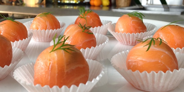 Bonbons de saumon au chèvre frais