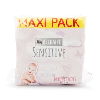 Delhaize | Care | Lingettes | Bébé | Humide | Sensitive | Maxi pack 