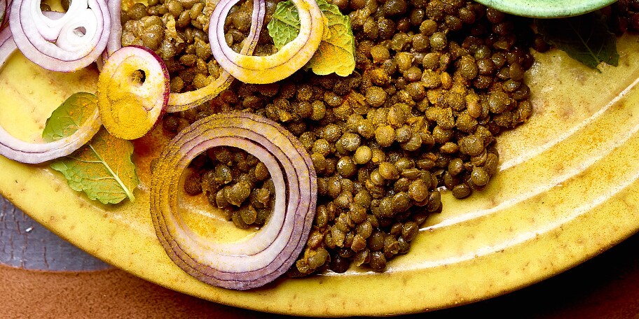 Salade marocaine de lentilles