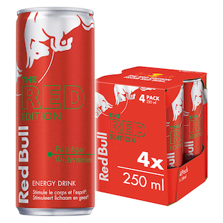 Energy Drink | Red Edition | Watermeloen | 4-Pack | 25 cl
