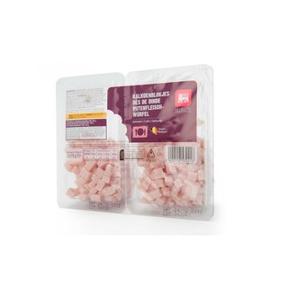 Delhaize | Gekookte kalkoenblokjes | Max. 5% vetten 