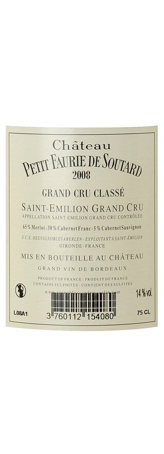 FR BORDEAUX ST-EMILION GCC | Petit Faurie de Soudard 2008 