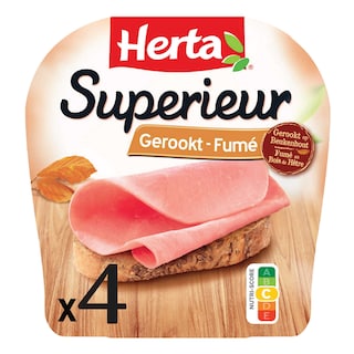 Herta | Superieur ham | Gerookt | 4 sneden 