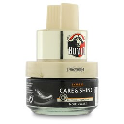 Bufalo | Cirage | Express | Care & shine | Avec éponge applicateur | Noir 4 cl