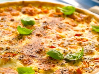 Quiche met tomaten en mozzarella