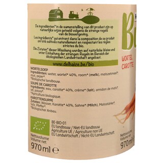 Delhaize | Bio | Soupe | Carottes | Bio 