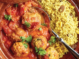 Tajine met varkens- kalfsgehaktballetjes