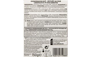 Delhaize | Pâté rôti au four | Tranches 150 gr