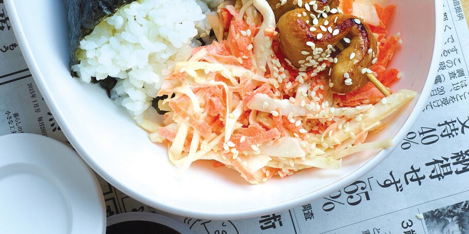 Bento: Koolsalade met daikon en wortel