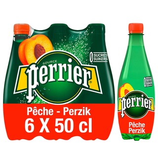 Perrier | Eau minérale|aromatisé Pêche|Pétillant |Pet 