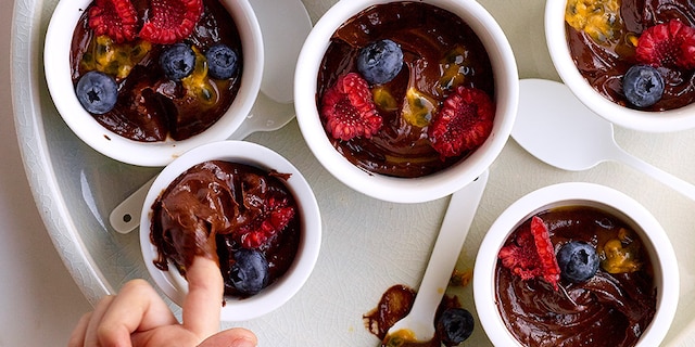 Chocoladecrème met avocado