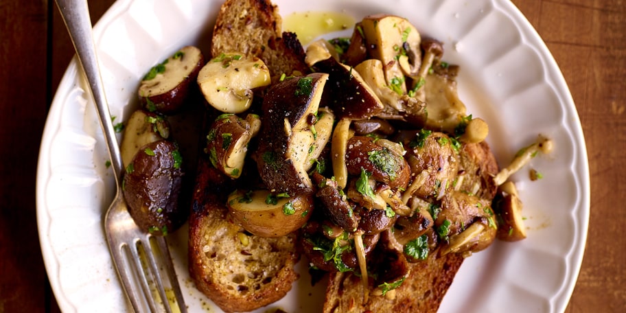 Toast boschampignon