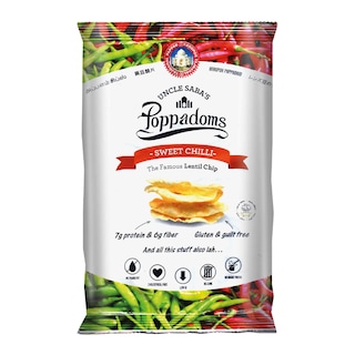 Uncle Saba's | Copeaux Lentilles Poppadoms | Piment Doux 
