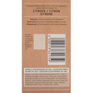 Delhaize | Thé | Vert | Citron | Sachets 