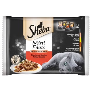Sheba | Mini Filets | Kattenvoeding | Traiteur 4 x 85 gr