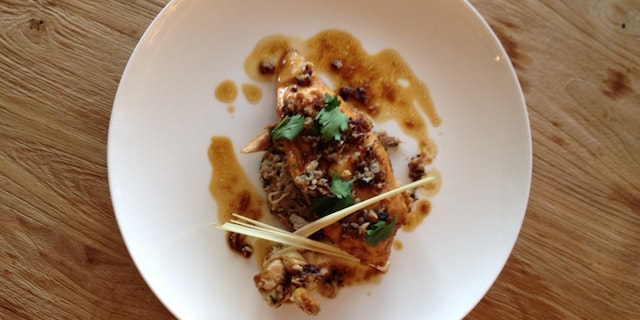 Poulet laqué à la coriandre