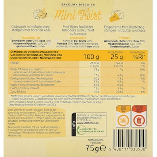 Delhaize | Twists | Mini | Beurre-Fromage 