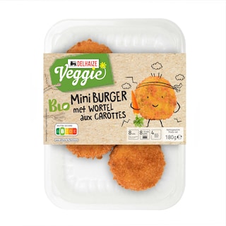 Delhaize | Bio | Mini wortelburger | Bio 