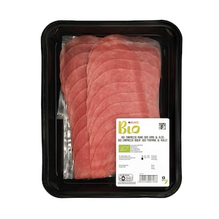 Delhaize | Bio | Carpaccio |Rund | Kaas-olijfolie | Bio 