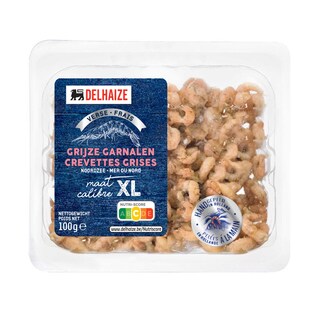 Delhaize | Grijze garnalen XL 