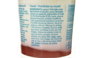 Delhaize | Yoghurt | Framboos | Granen 163 gr