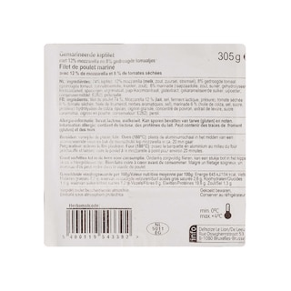 Delhaize | Plat au four | Poulet | Mozzarella 