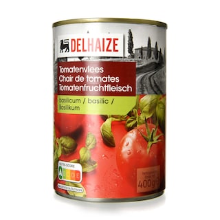 Delhaize | Tomaten | Vlees | Basilicum | Blik 