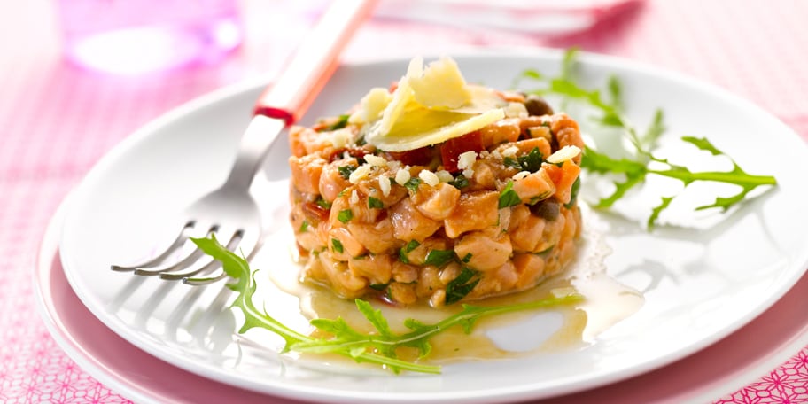 Tartare de saumon à l’italienne