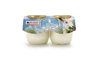 Delhaize | Yoghurt | Natuur | 96% geitenmelk 2 x 120 gr