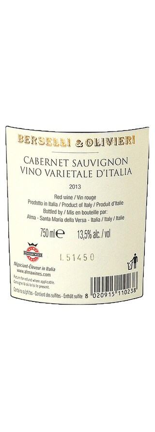Italie - Italië | Berselli & Olivieri Signature Cabernet Sauvignon 14 Rood 