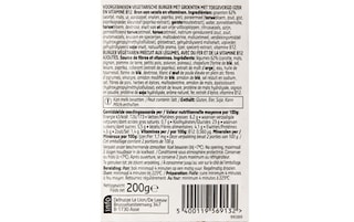 Delhaize | Plant-Based | Burger | Légumes | Veggie 200 gr