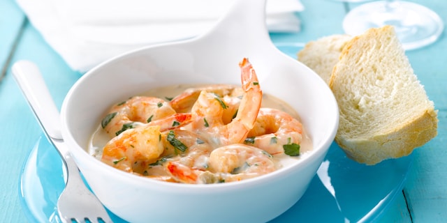 Scampi’s met pastis