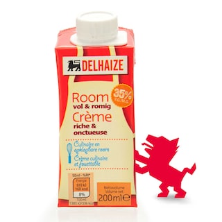 Delhaize | Room | Vol-Romig | Opklopbaar | 35% V.G. 