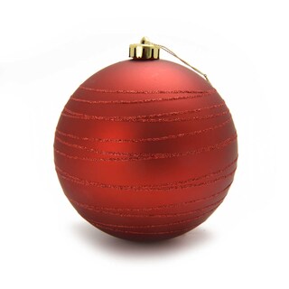 Delhaize | Matte plastic bal | rood | 15cm 
