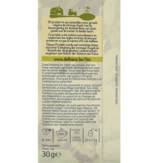 Delhaize | Bio | Kruidenthee | Munt | Zakjes | Fairtrade|Bio 